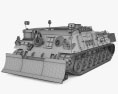 Leopard 1 ARV 3Dモデル wire render