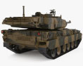 M10布克戰車 3D模型 后视图