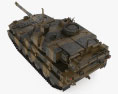M10布克戰車 3D模型 顶视图