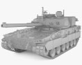 M10ブッカー戦闘車 3Dモデル clay render