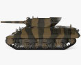 M10 Wolverine Tank Destroyer 3D-Modell Seitenansicht