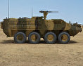M1126 Stryker ICV з детальним інтер'єром 3D модель side view