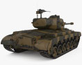M26潘興坦克 3D模型 后视图