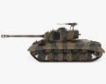 M26潘興坦克 3D模型 侧视图