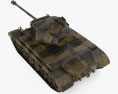 M26潘興坦克 3D模型 顶视图