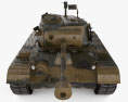 M26潘興坦克 3D模型 正面图