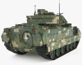 M2A2 Bradley ODS-SA Modello 3D vista posteriore