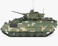 M2A2 Bradley ODS-SA Modello 3D vista laterale