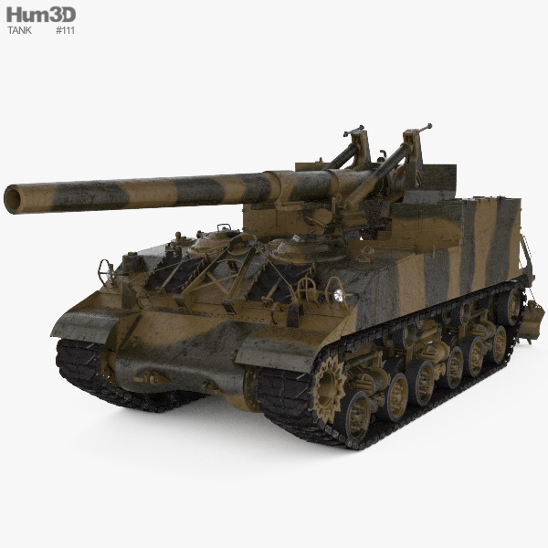 M40 Gun Motor Carriage Modello 3D