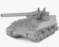 M40 Gun Motor Carriage 3d model clay render