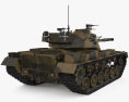 M48 Patton 3D模型 后视图