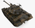 M48 Patton Modèle 3d vue du dessus