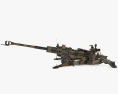 M777 howitzer 3d model side view