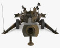 155 mm M777 Howitzer Modello 3D vista frontale