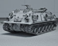 M88装甲回収車 3Dモデル wire render