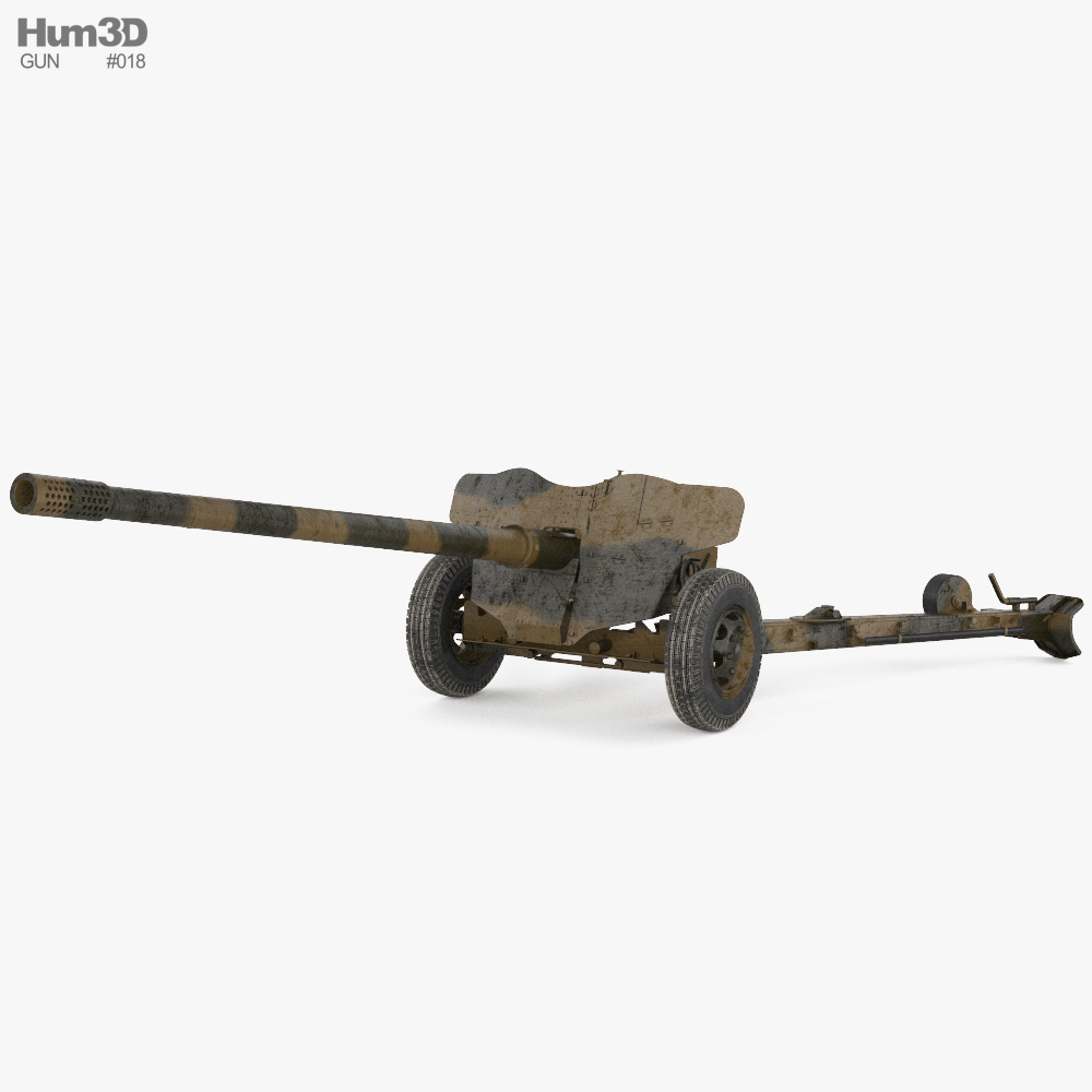 MT-12 100 mm anti-tank gun 3D model