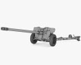 MT-12 100 mm anti-tank gun 3d model wire render