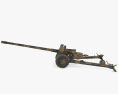 MT-12 100 mm anti-tank gun 3D模型 侧视图