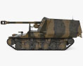 Marder I Tank Destroyer 3d model side view