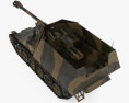Marder I Tank Destroyer 3d model top view
