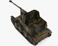 Marder III 駆逐戦車 3Dモデル top view