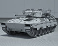 89式装甲戦闘車 3Dモデル wire render