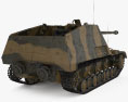 犀牛式驅逐戰車 3D模型 后视图