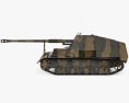 犀牛式驅逐戰車 3D模型 侧视图