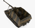 犀牛式驅逐戰車 3D模型 顶视图