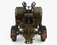 Oerlikon GDF 35 mm Twin Cannon 3D 모델  front view