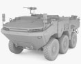 Otokar Arma 3Dモデル clay render