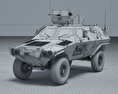 Otokar Cobra 3D模型 wire render