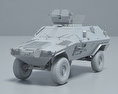 Otokar Cobra 3D-Modell clay render