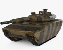 PL-01 Light Tank Modèle 3D