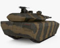 PL-01 Light Tank 3D-Modell Rückansicht