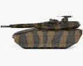 PL-01 Light Tank Modello 3D vista laterale