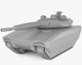 PL-01 Light Tank 3D-Modell clay render