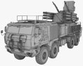 Pantsir-S1 sistema de defensa antiaérea Modelo 3D wire render