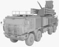 Pantsir-S1 sistema de defensa antiaérea Modelo 3D clay render
