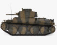 Panzer 38(t) 3D-Modell Seitenansicht