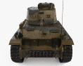 Panzer 38(t) Modèle 3d vue frontale