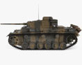 三號坦克 3D模型 侧视图