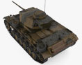Panzer III Modelo 3D vista superior