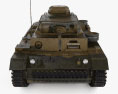 Panzer III Modello 3D vista frontale