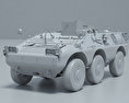 プーマ軽装甲車 3Dモデル clay render