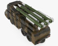 Raad air defence system 3D 모델  top view