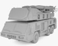 Raad air defence system 3D 모델  clay render