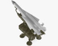 S-200 missile system 3D 모델  top view