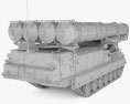 S-300V Missile System 3d model clay render