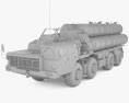 S-300 missile system 3d model clay render
